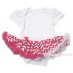 White Baby Bodysuit Hot Pink White Chevron Pettiskirt JS4371